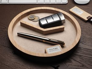 Wooden desk organiser 1817292